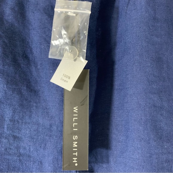 2/$35 Willi Smith Navy 100% linen 4” shorts - Picture 7 of 7